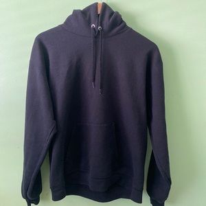 Plain black hoodie
